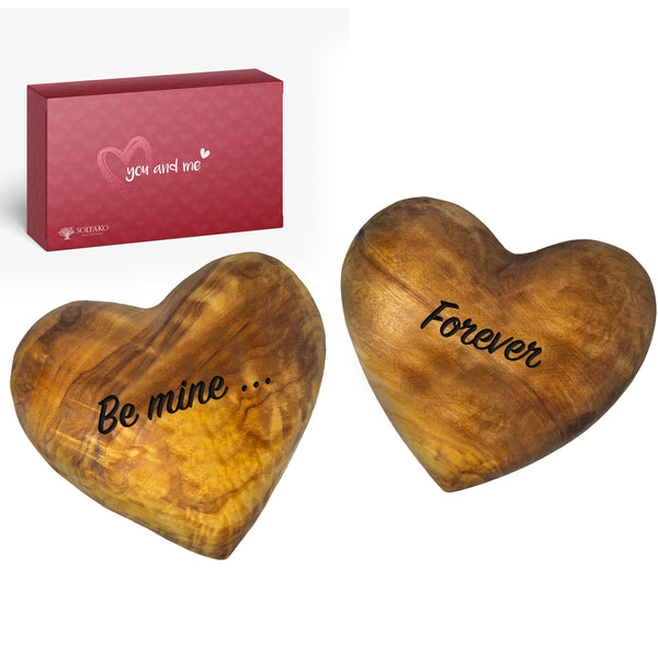 COEURS engravés "Be mine Forever" 