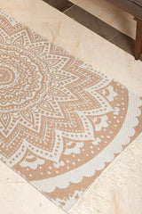 SOLTAKO Kelim carpet runner with fringes and pattern retro boho ethno chindi pattern moroccan berber washable vintage model Bohemia, 135 x 65 cm