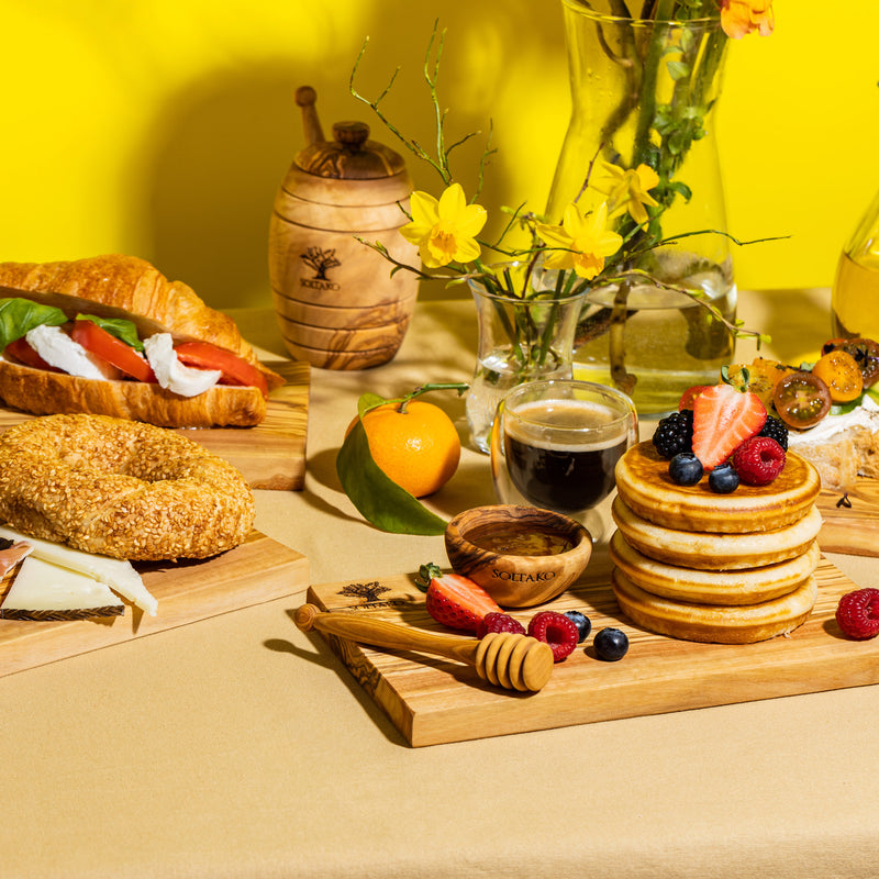 Planche à petit-déjeuner set de 2 "The breakfast king"